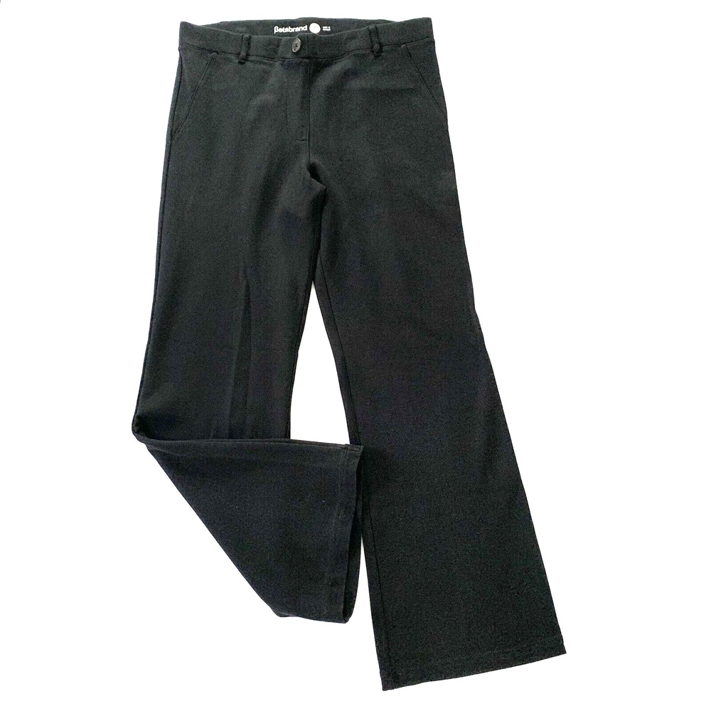 Betabrand Bootcut Dress Yoga Pant Medium Petite Black Classic Mid Rise Ponte
